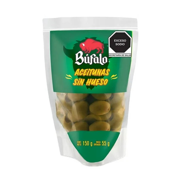 ACEITUNAS CON HUESO BUFALO –BOLSA 150 GR-