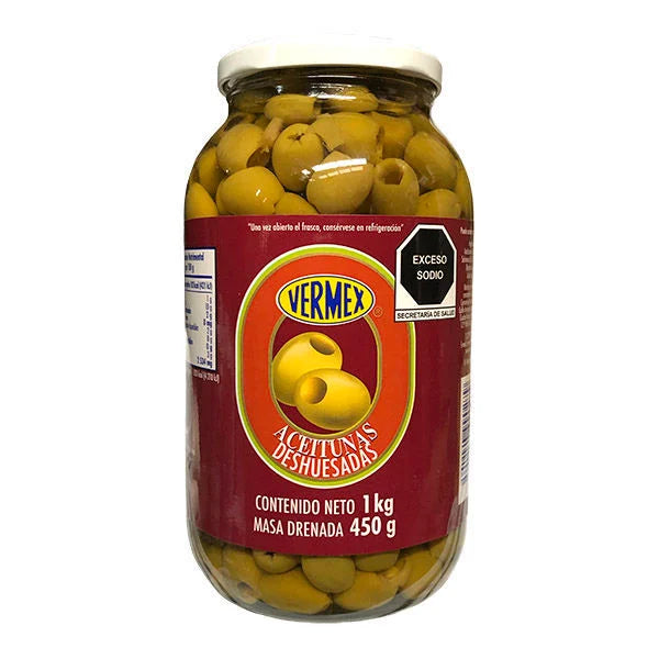 ACEITUNA DESHUESADA VERMEX –FRASCO 1 KG-