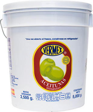 ACEITUNA DESHUESADA VERMEX –CUBETA 5 KG-