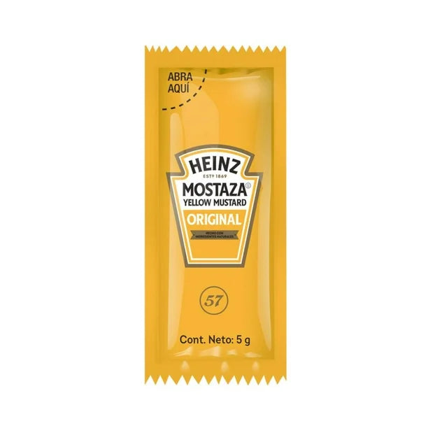 MOSTAZA HEINZ SOBRES -CAJA 500 PZ-