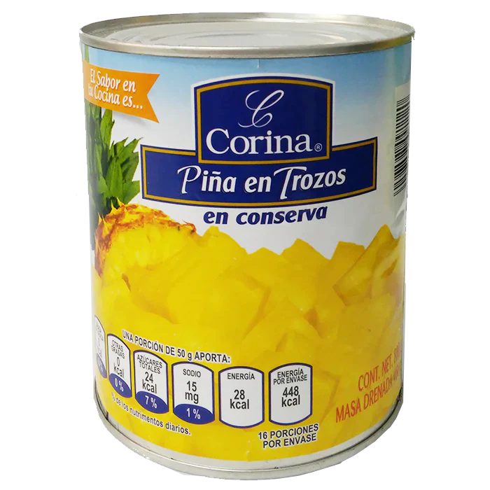 PIÑA EN TROZOS CORINA -LATA 825 GR-