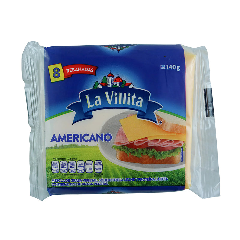 QUESO AMARILLO VILLITA -PIEZAS INDIVIDUALES 8-