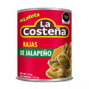 CHILES JALAPEÑOS EN RAJAS LA COSTEÑA MI LATOTA -LATA 3.8 KG-