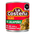 CHILES JALAPEÑOS EN RAJAS LA COSTEÑA -LATA 820 GR-