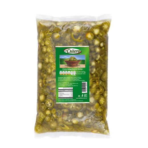 CHILES JALAPEÑOS EN RODAJA LA CHILERA -BOLSA 3 KG-