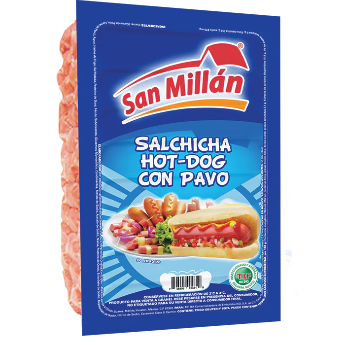 SALCHICHA VIENA DE PAVO SAN MILLÁN -PAQUETE 2 KG-