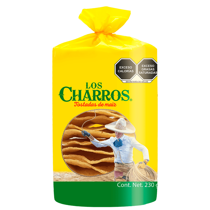 TOSTADAS DE MAÍZ LOS CHARROS -BOLSA 230 GR-