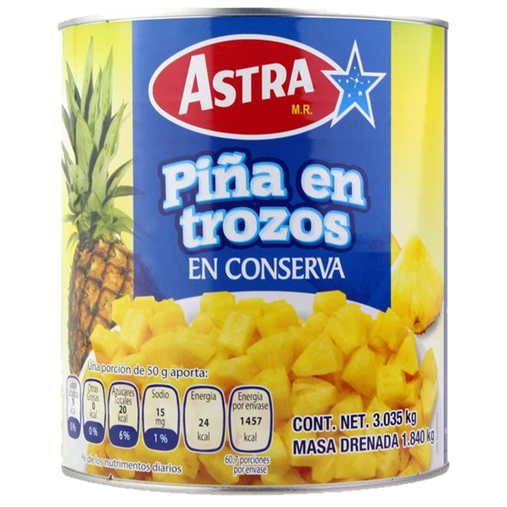 PIÑA EN TROZOS ASTRA -LATA 3 KG-