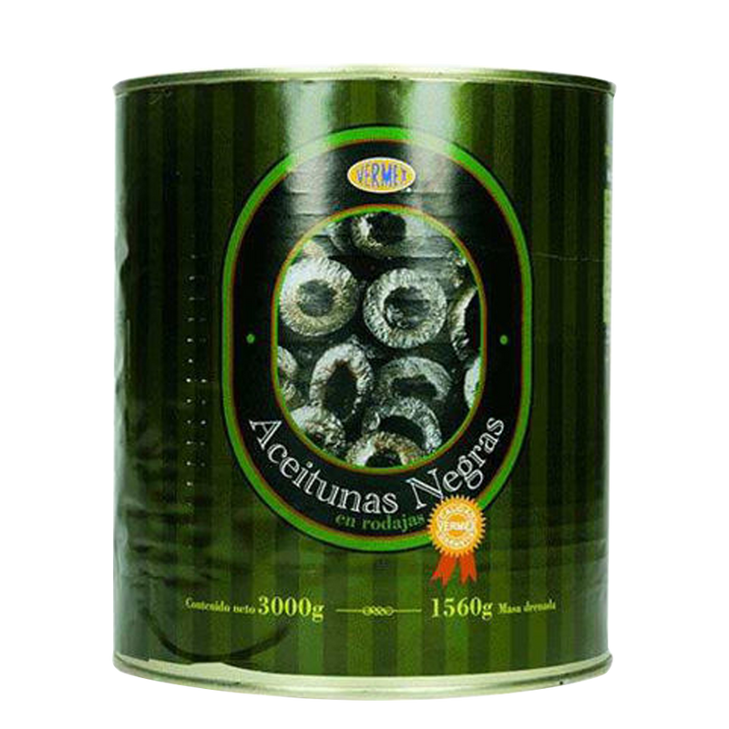 ACEITUNA NEGRA EN RODAJA VERMEX DE 3 KGS