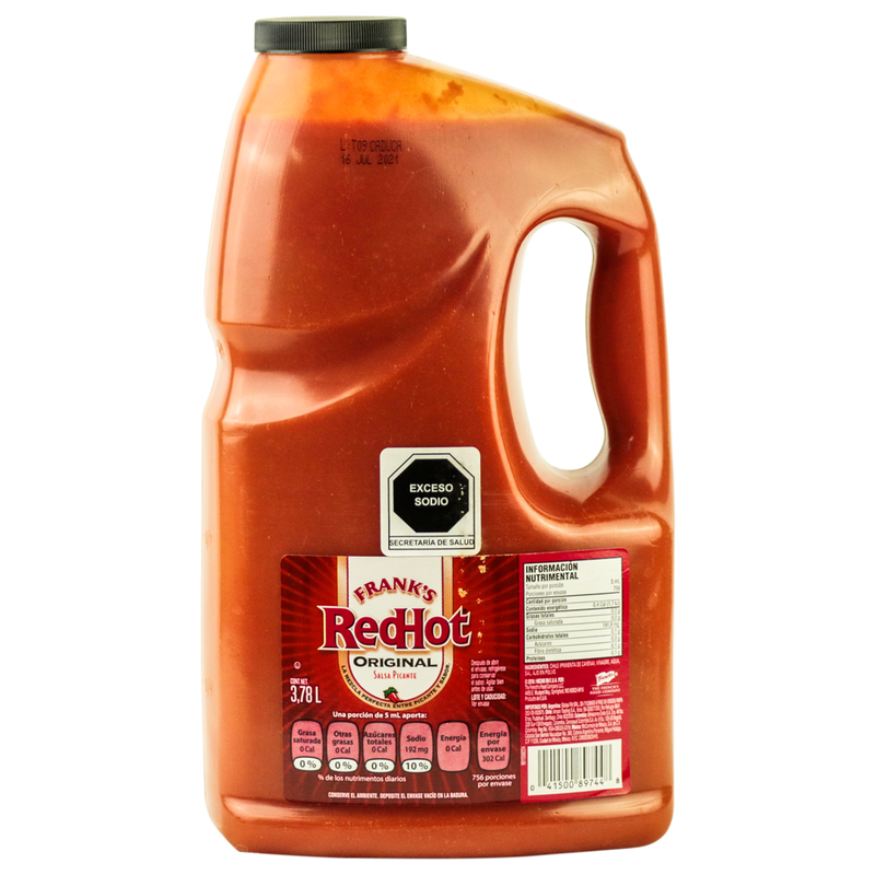 SALSA RED HOT ORIGINAL FRANKS 3.8 LTS