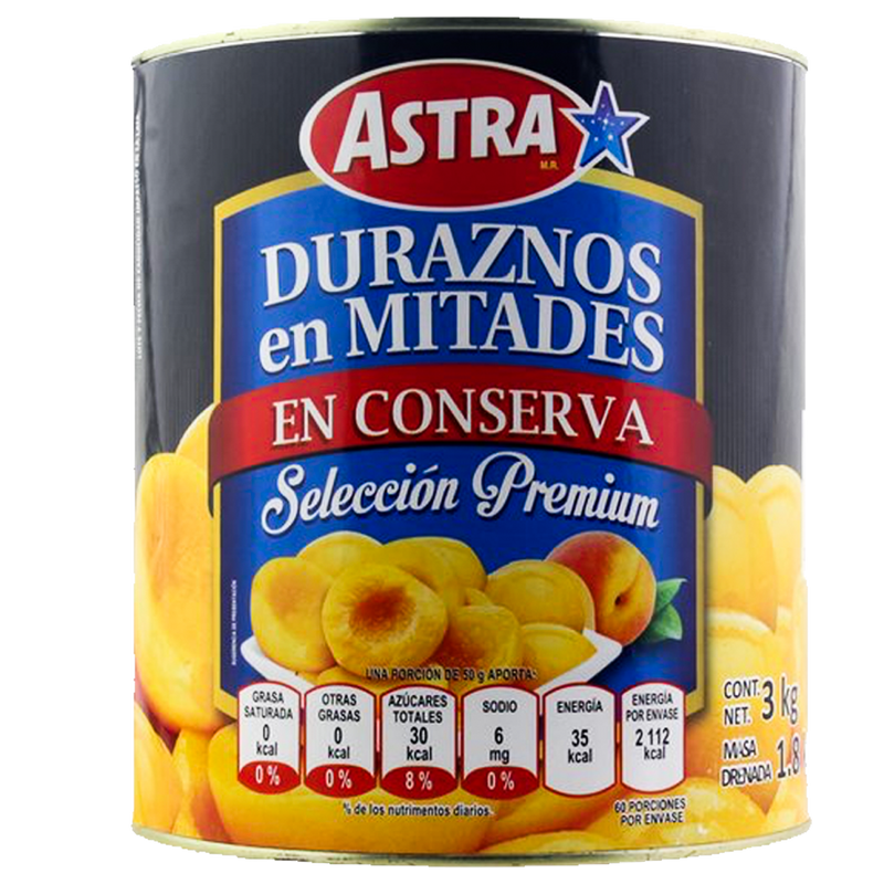 DURAZNO CUBO 3 KG ASTRA 